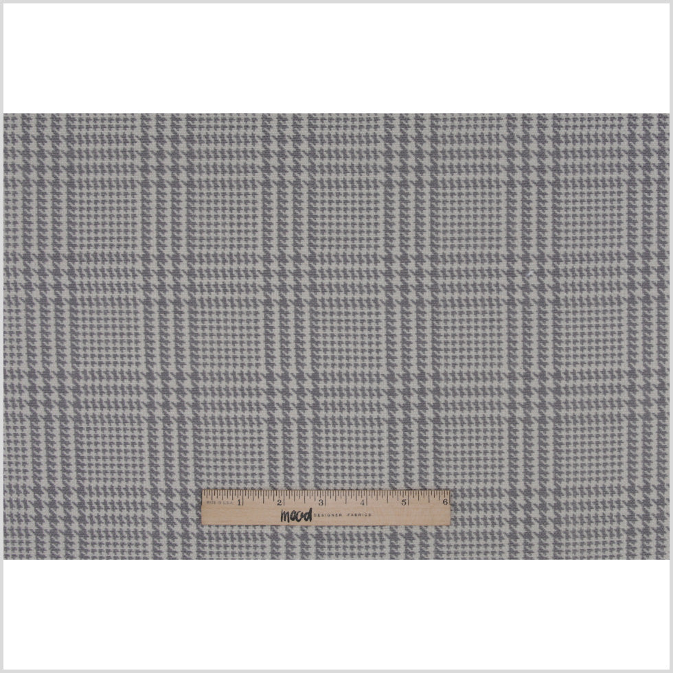 Spanish Heather Gray Houndstooth Poly-Cotton Woven - Full