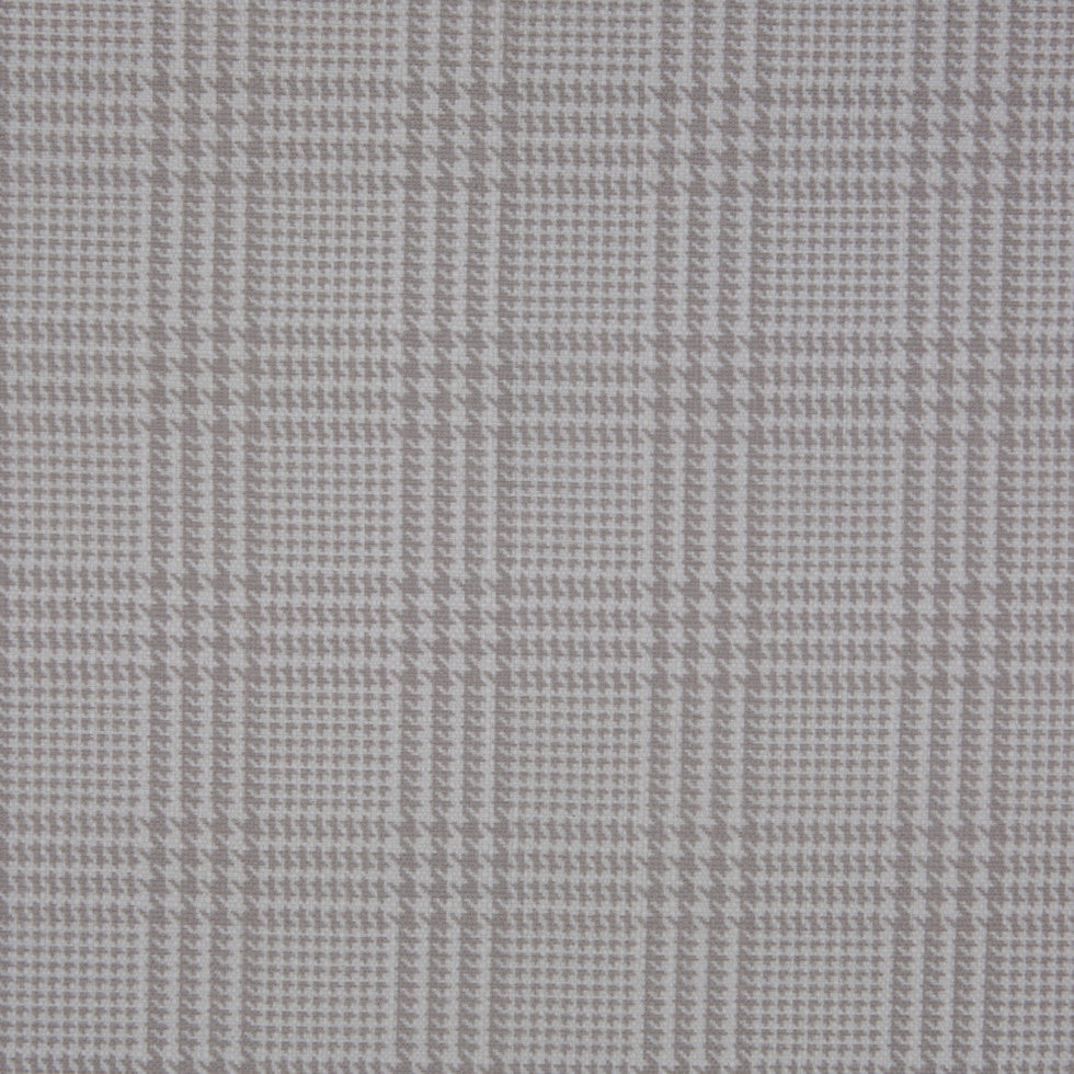 Spanish Beige Houndstooth Poly-Cotton Woven
