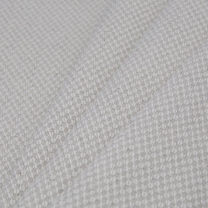 Spanish Light Gray Raised Checks Polyester Blended Woven - Folded