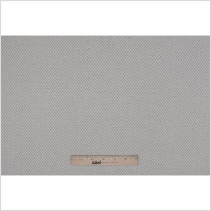 Spanish Light Gray Raised Checks Polyester Blended Woven - Full
