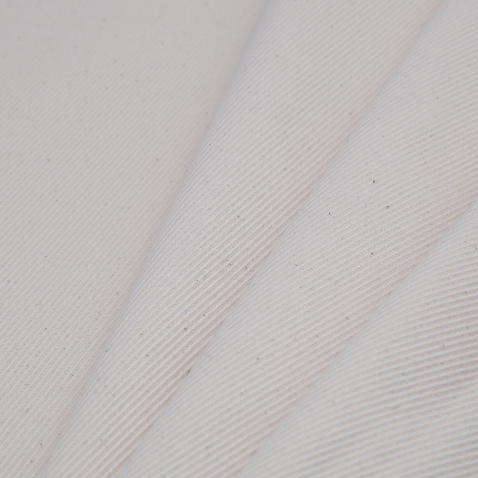 Spanish Natural Raised Polyester Blended Twill - Folded