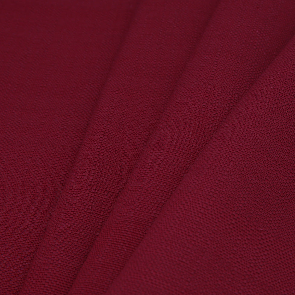 Spanish Red Textured Polyester Blended Woven Folded