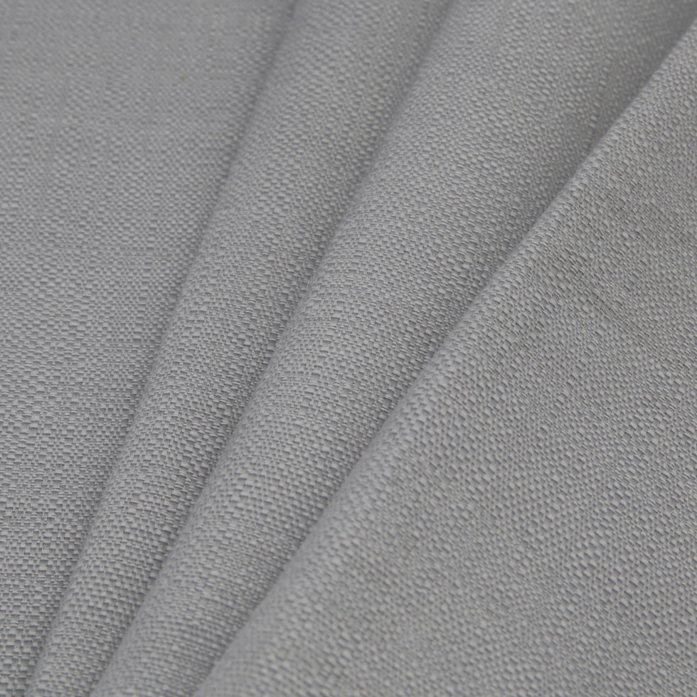 Spanish Light Gray Textured Polyester Blended Woven Folded
