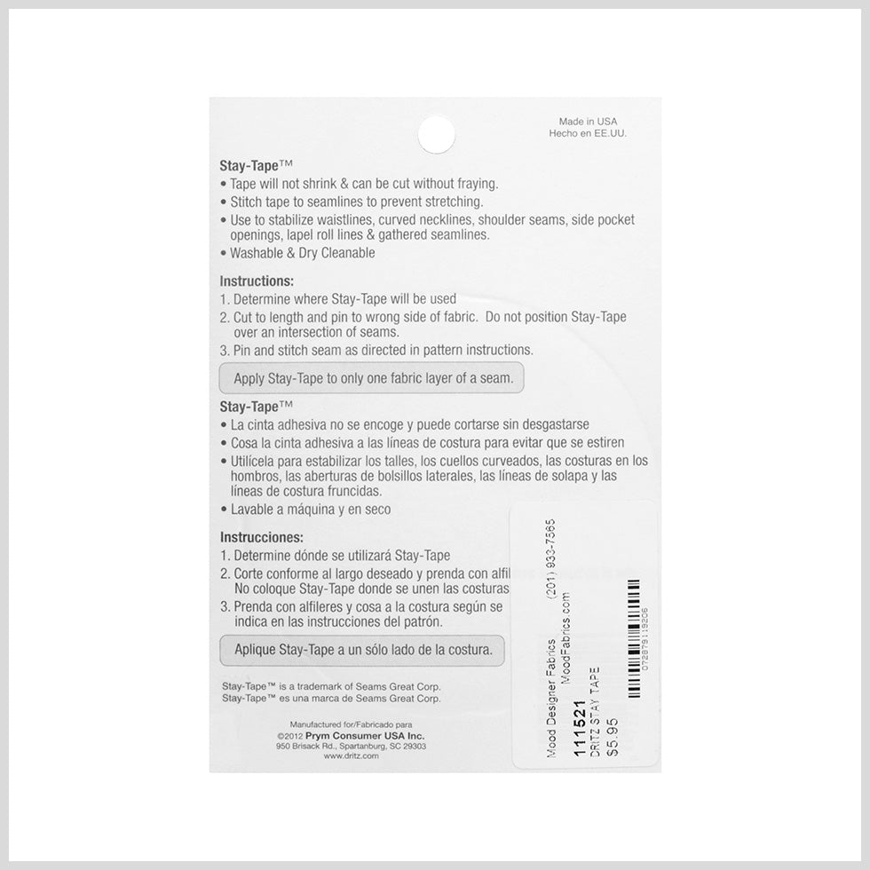 Dritz 1/5 Stay Tape - Detail