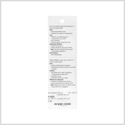 Dritz 3/8 Lightweight Clear Elastic - Detail