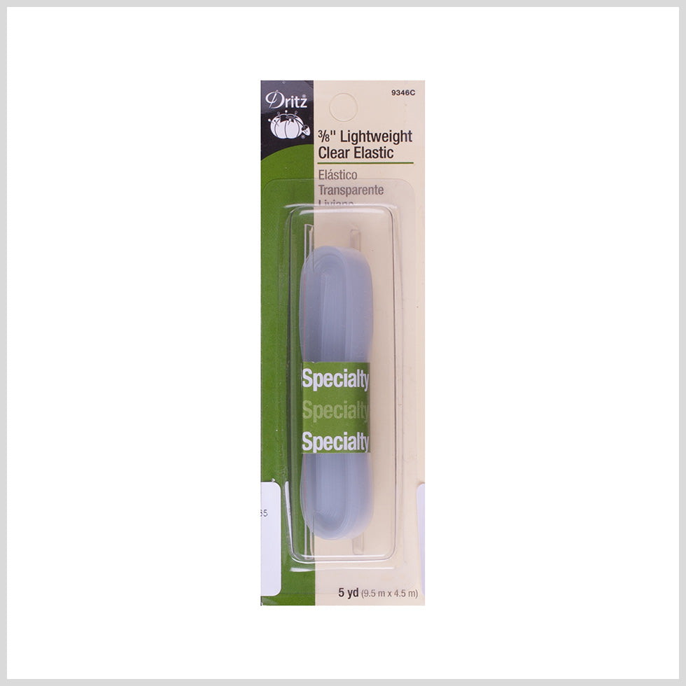 Dritz 3/8 Lightweight Clear Elastic