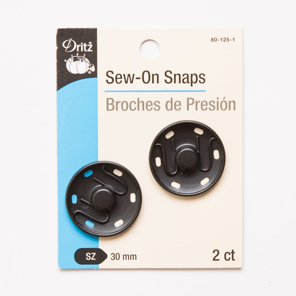 Dritz 2 Sew on Snaps - 30mm