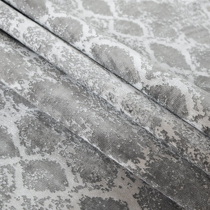 Platinum Python Polyester and Rayon Velvet Folded