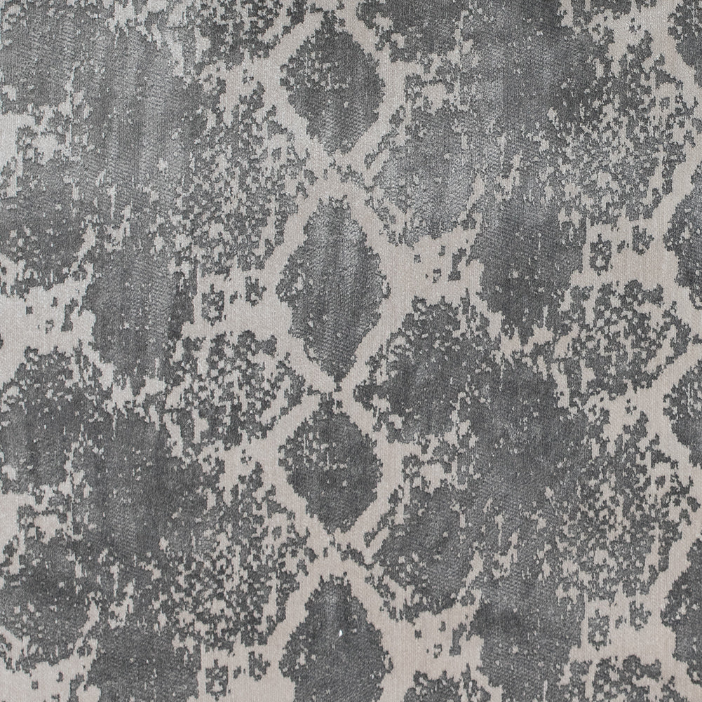 Platinum Python Polyester and Rayon Velvet