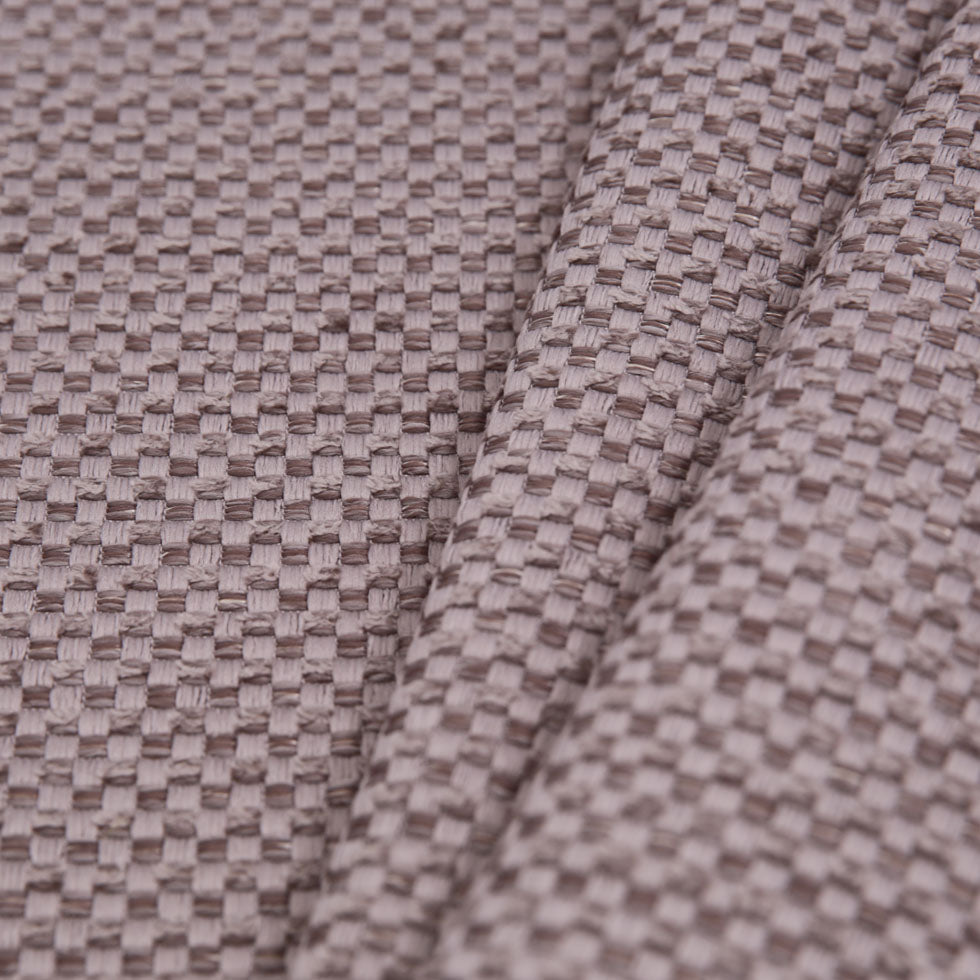 Pewter Novelty Basketweave Upholstery Fabric - Folded