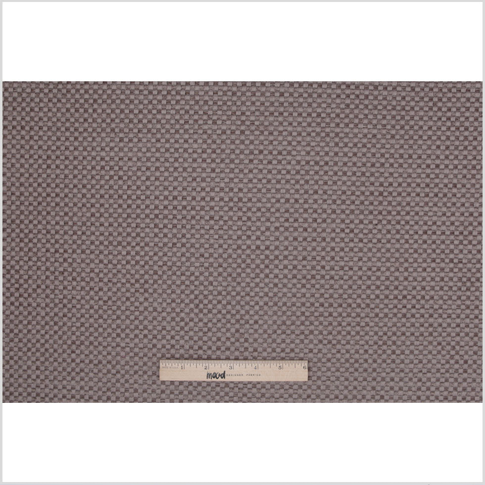 Pewter Novelty Basketweave Upholstery Fabric - Full