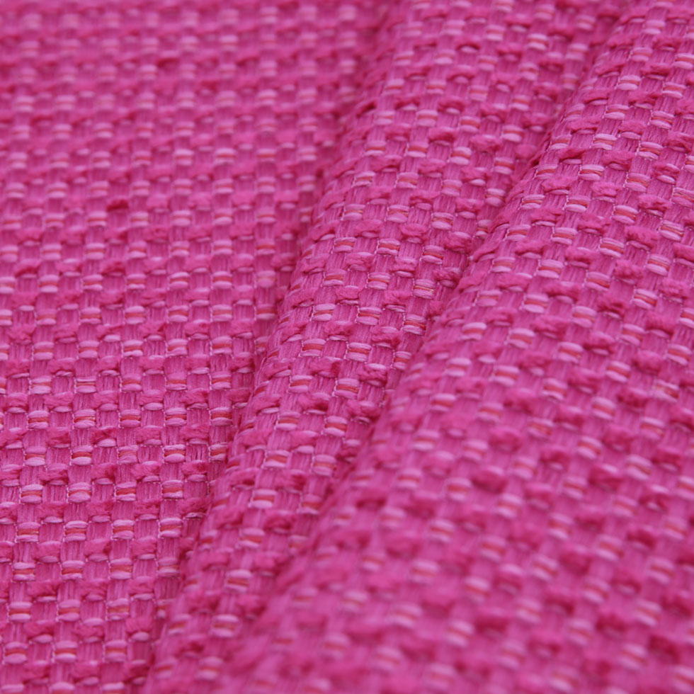 Hot Pink Novelty Basketweave Upholstery Fabric Folded