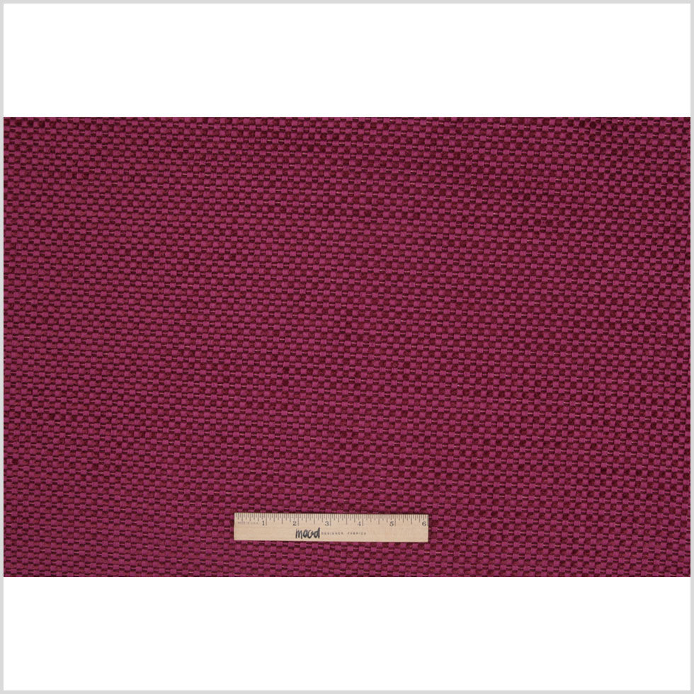 Magenta Novelty Basketweave Upholstery Fabric Full