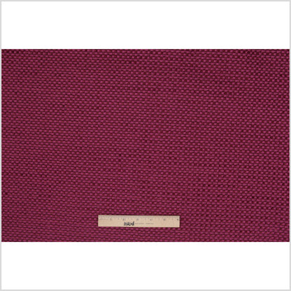 Magenta Novelty Basketweave Upholstery Fabric Full
