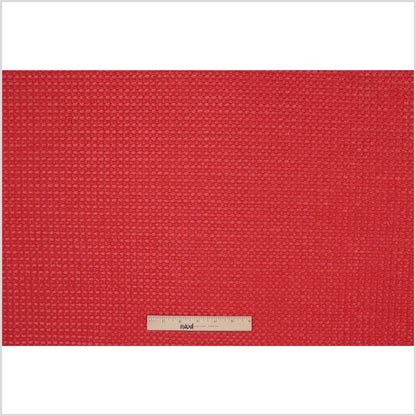 Tomato Red Novelty Basketweave Upholstery Fabric - Full