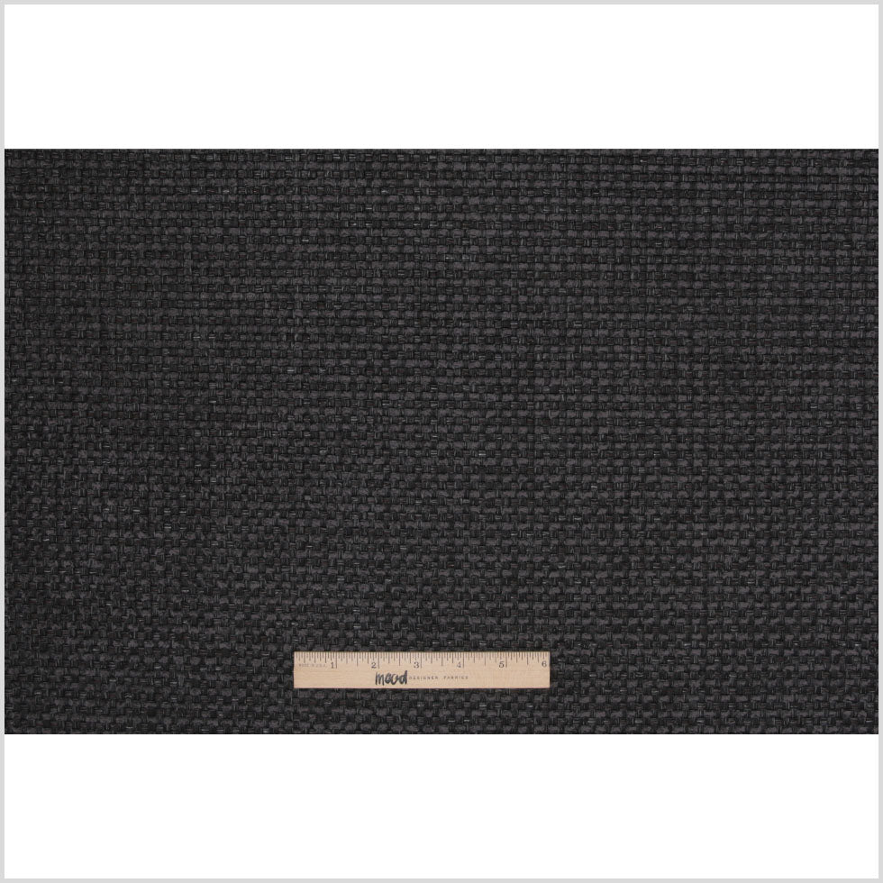 Charcoal Novelty Basketweave Upholstery Fabric Full