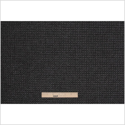 Charcoal Novelty Basketweave Upholstery Fabric Full