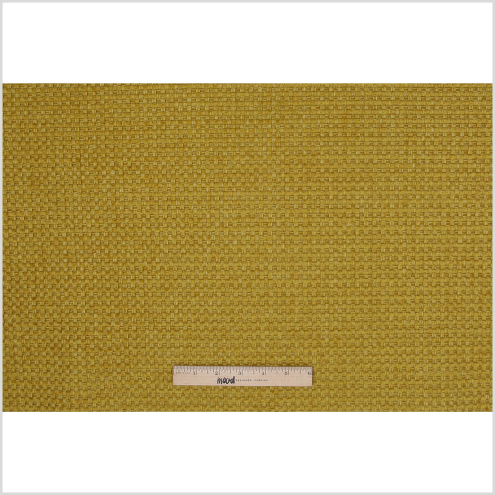 Citron Novelty Basketweave Upholstery Fabric - Full