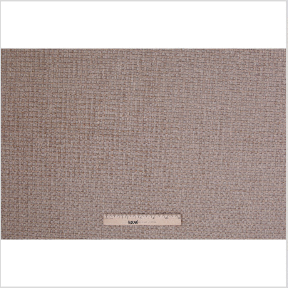 Cement Novelty Basketweave Upholstery Fabric - Full