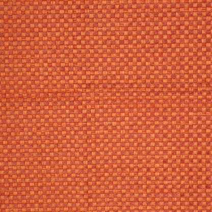Tangerine Novelty Basketweave Upholstery Fabric - Detail
