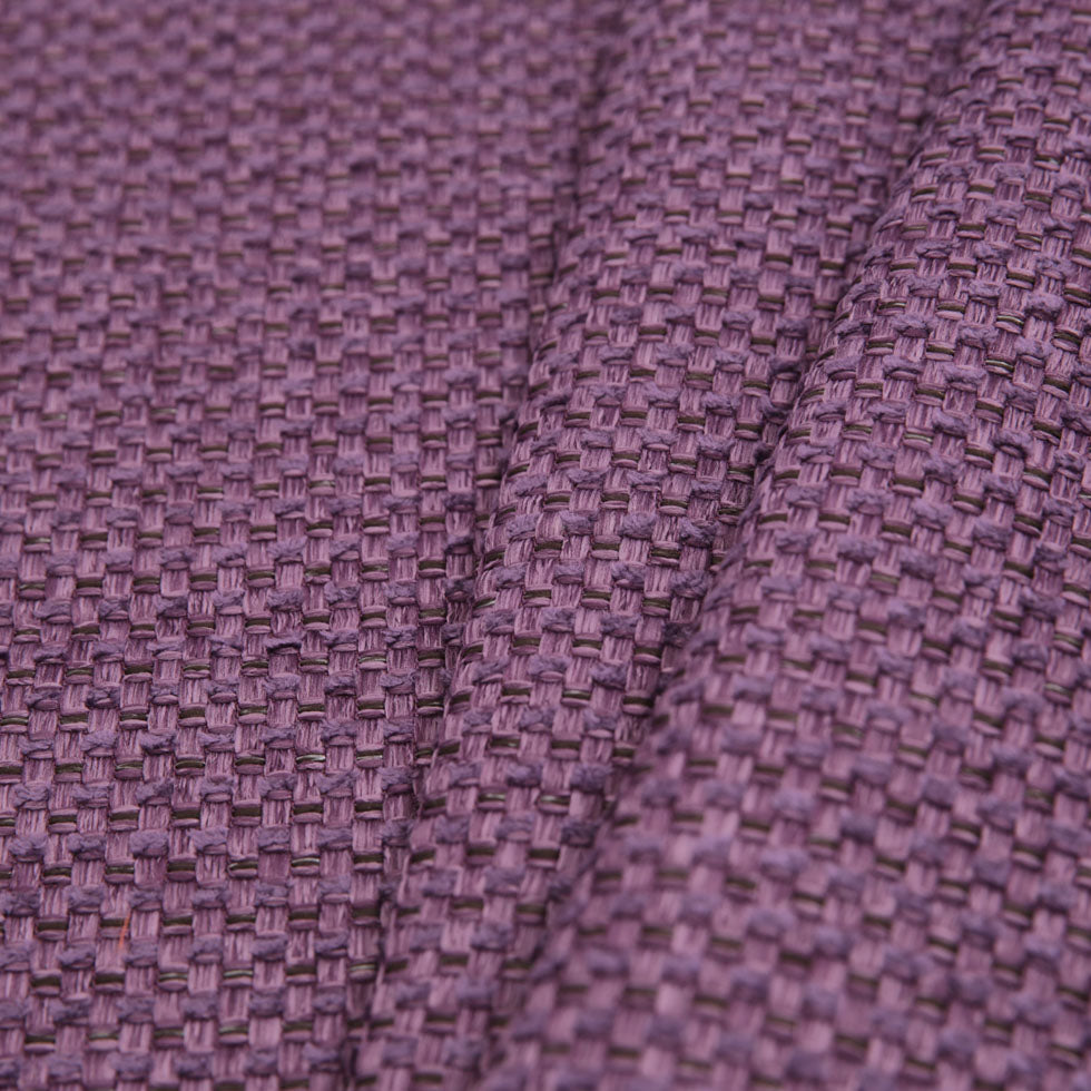 Violet Novelty Basketweave Upholstery Fabric Folded