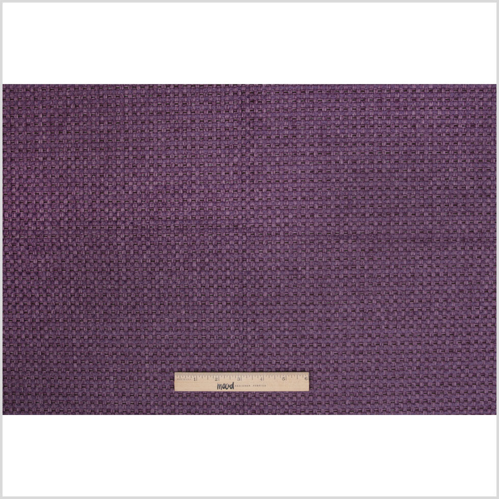 Violet Novelty Basketweave Upholstery Fabric Full