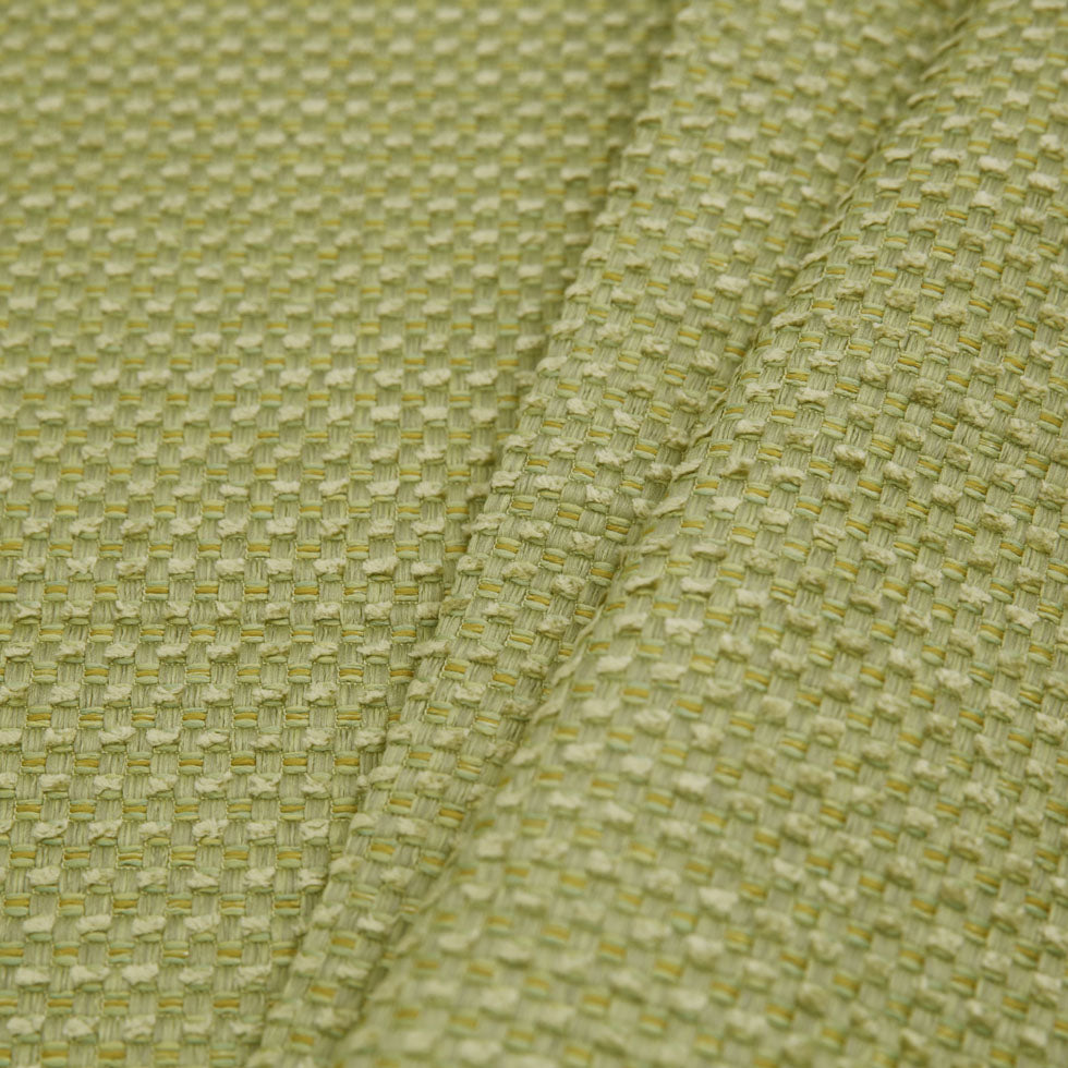 Avocado Novelty Basketweave Upholstery Fabric - Folded