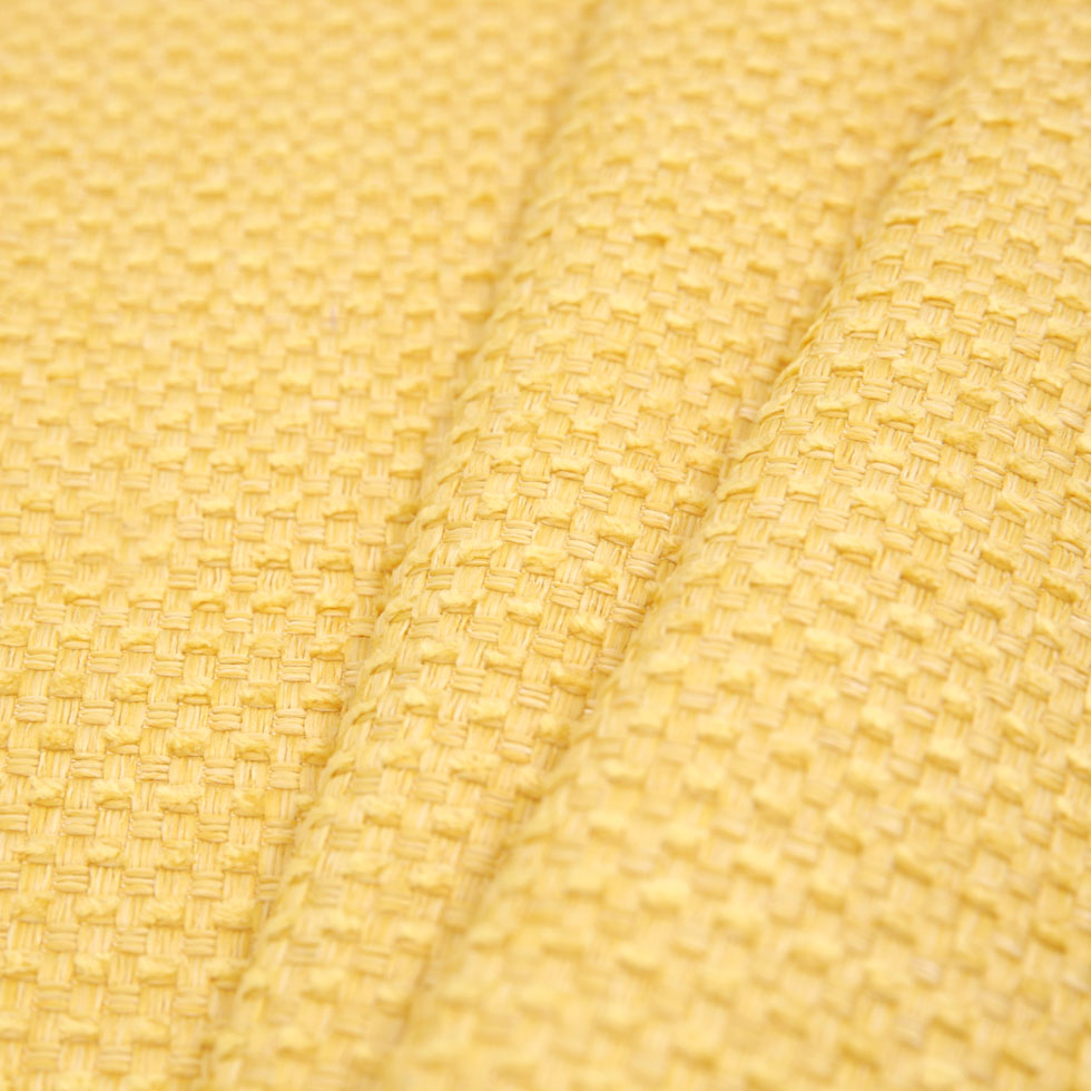 Sunshine Novelty Basketweave Upholstery Fabric - Folded