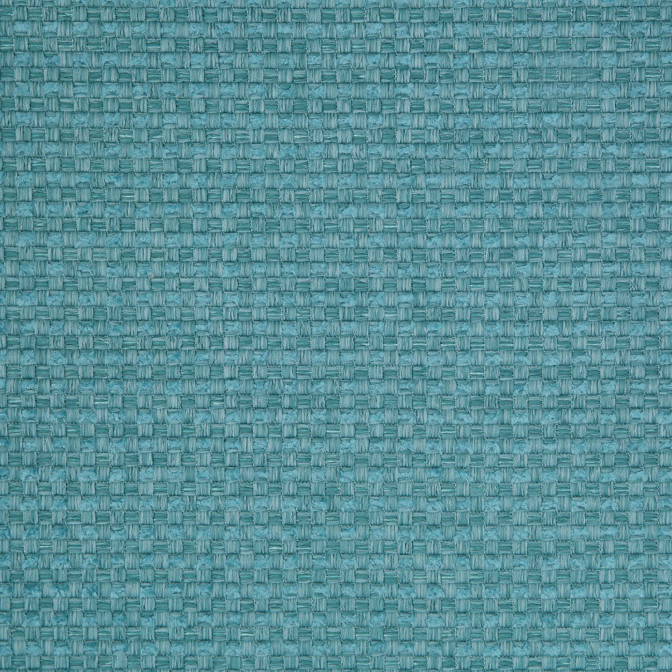 Turquoise Novelty Basketweave Upholstery Fabric Detail