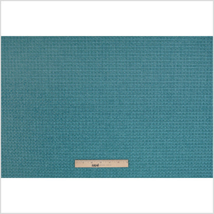 Turquoise Novelty Basketweave Upholstery Fabric Full