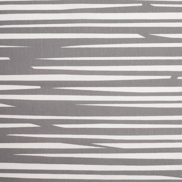 Swedish Gray/White Striped Woven Cotton Print