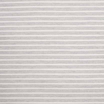 Spanish Light Gray Striped Polyester Blended Woven