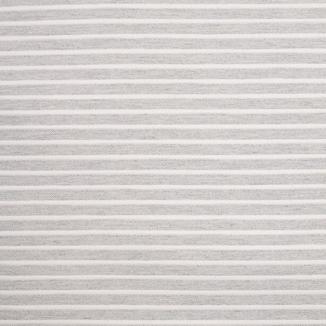 Spanish Light Gray Striped Polyester Blended Woven
