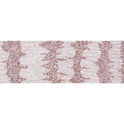 Purple and Beige Fancy Beaded Tulle - Full