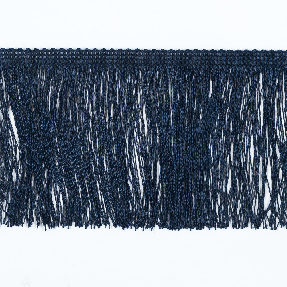 Dark Navy European Chainette Fringe - 4 - Detail