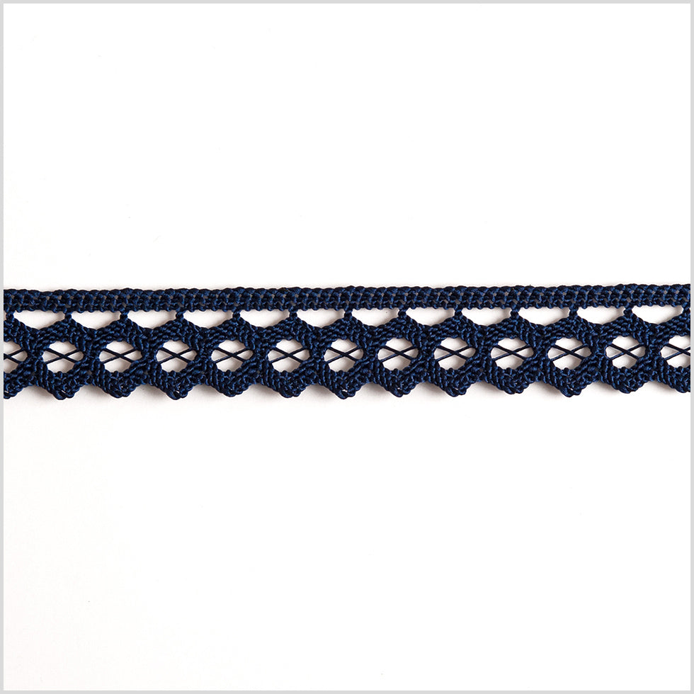 Dark Navy European Crochet Trim - 0.75"