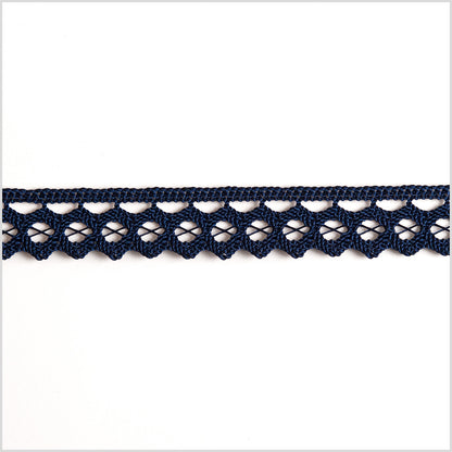 Dark Navy European Crochet Trim - 0.75"