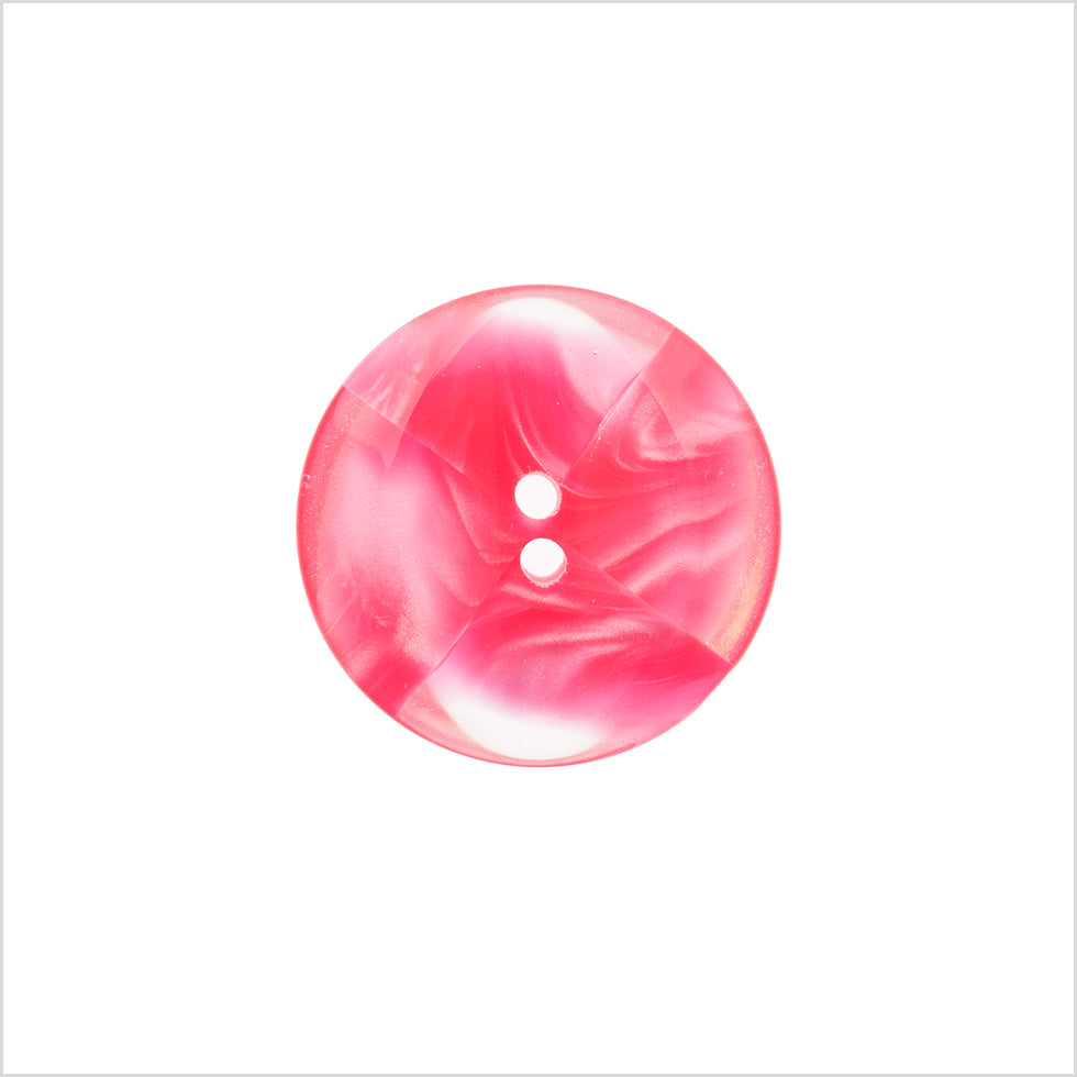 Italian Pink Semi-Clear Plastic Button - 28L/18mm