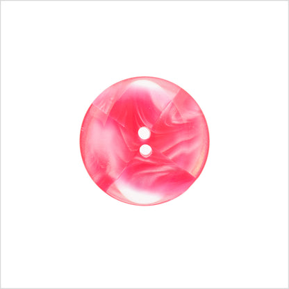 Italian Pink Semi-Clear Plastic Button - 28L/18mm