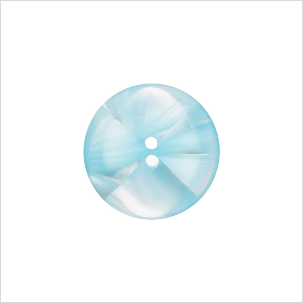 Italian Light Blue Semi-Clear Plastic Button - 28L/18mm