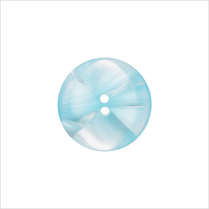 Italian Light Blue Semi-Clear Plastic Button - 28L/18mm