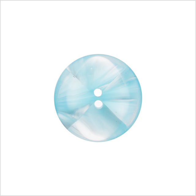 Italian Light Blue Semi-Clear Plastic Button - 28L/18mm