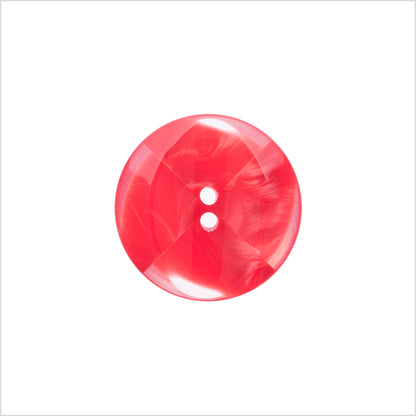 Italian Red Semi-Clear Plastic Button - 28L/18mm