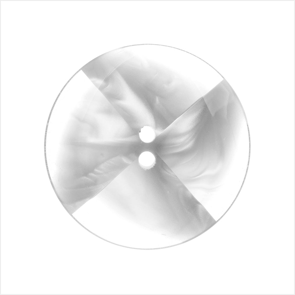Italian Ivory Semi-Clear Plastic Button - 44L/28mm