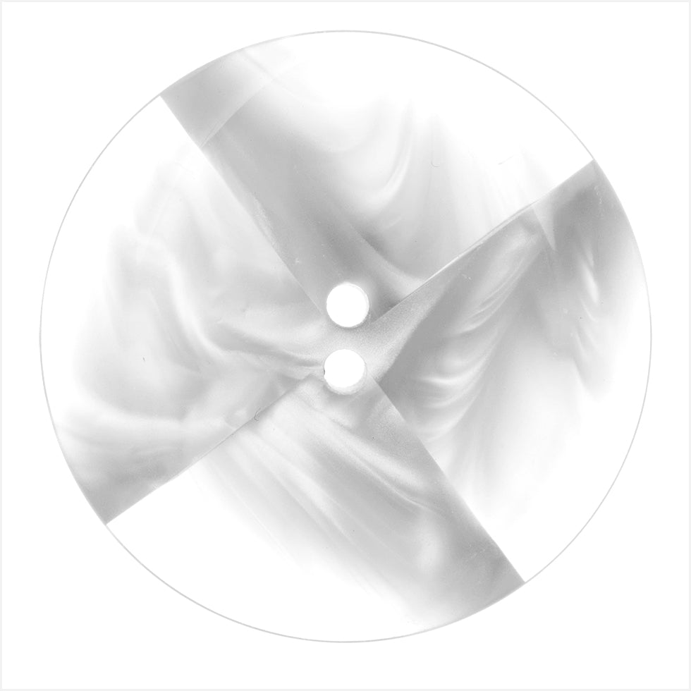 Italian Ivory Semi-Clear Plastic Button - 54L/34mm