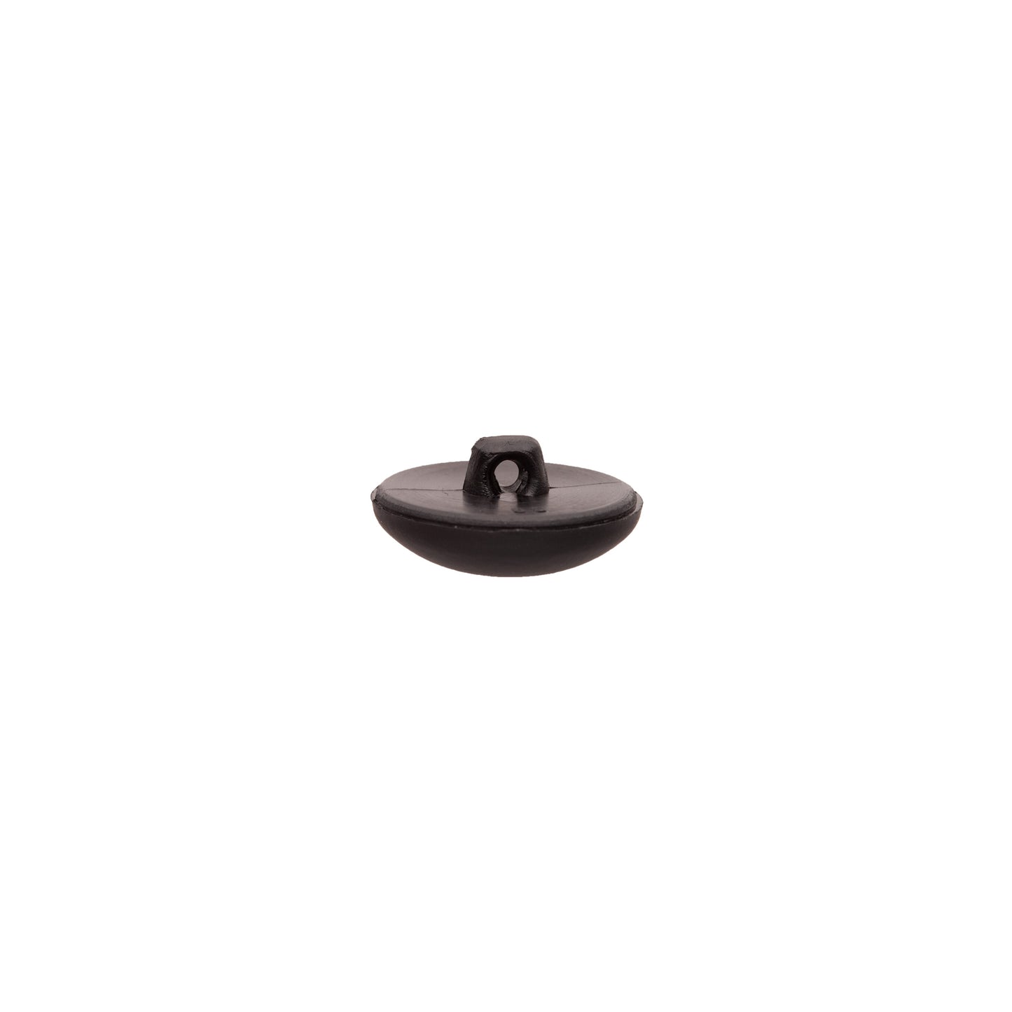 Italian Black Nylon Shank Back Button - 24L/15mm - Detail