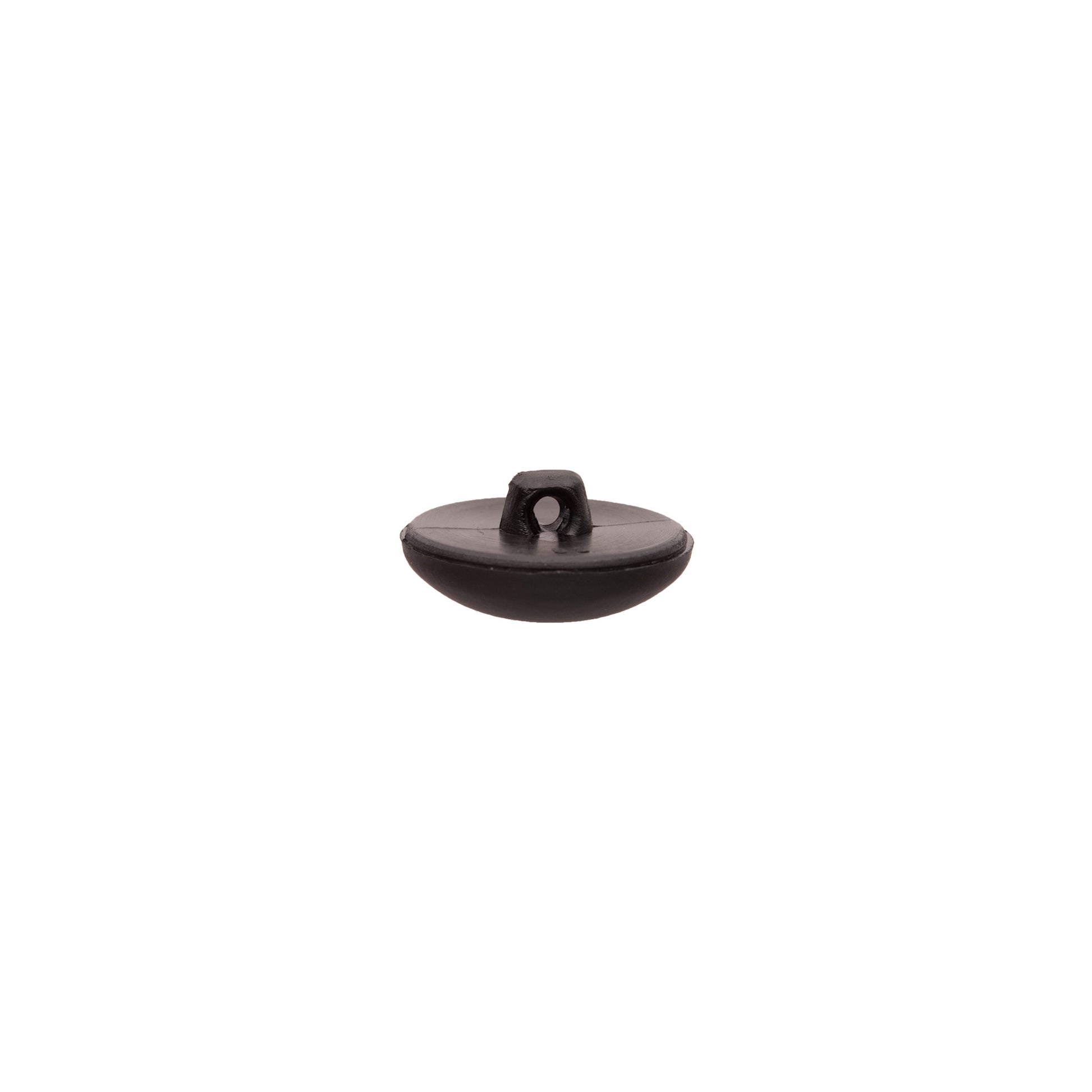 Italian Black Nylon Shank Back Button - 24L/15mm - Detail