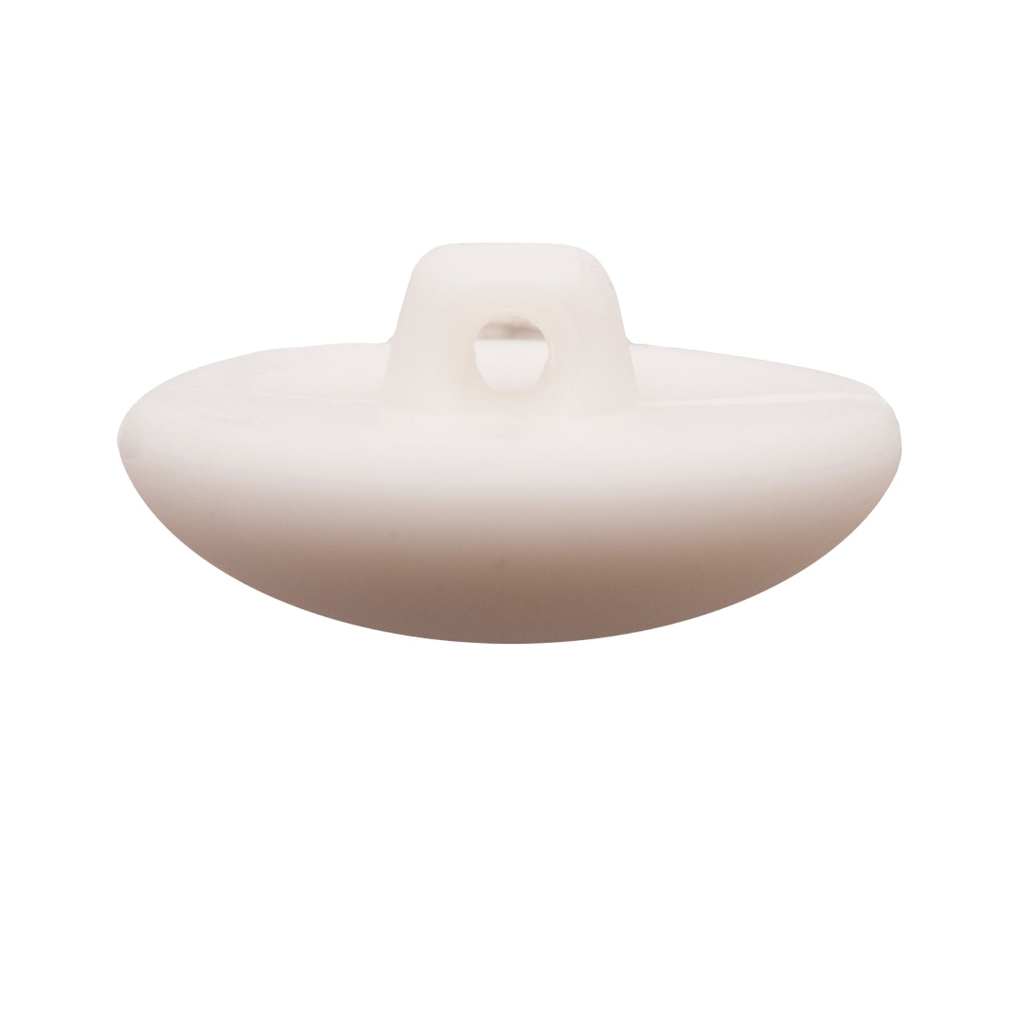 Italian White Nylon Shank Back Button - 44L/28mm - Detail