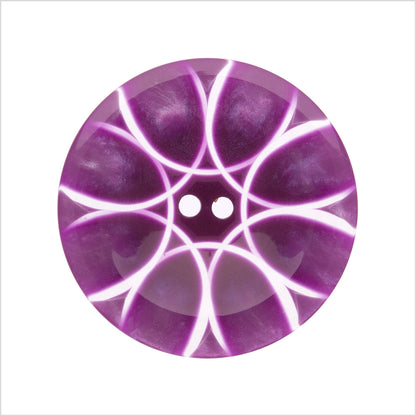 Italian Purple Semi-Clear Plastic Button - 44L/28mm