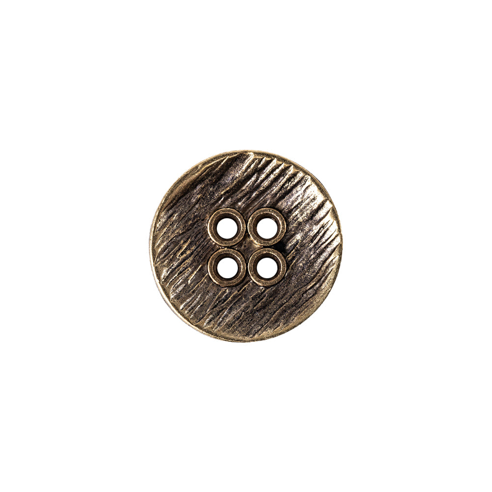 Italian Gold Zamac Embossed Button - 24L/15mm